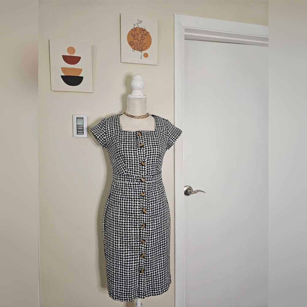 Ann Taylor Textured Button Down Dress